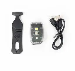 Велосипедний маячок West Biking YP0701320 червоне/біле світло 2 Led USB 100 mAh 4.5х3х2.2 см (G0000928) - мініатюра 2