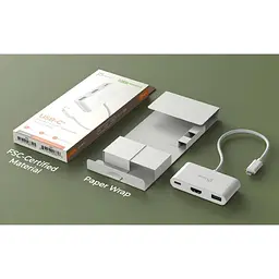 Багатопортовий мультиадаптер J5create JCA379EW-N, USB Type-C 3-в-1 білий - мініатюра 8