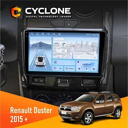 Штатна магнітола Renault Duster 2015-2022 Cyclone C9-012 4x64, DSP, 4G Cyclone (НФ-00008000)