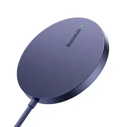 Бездротовий зарядний пристрій Baseus Simple Mini3 Magnetic Wireless Charger 15W Dusty Purple (CCJJ040205) - мініатюра 6