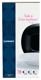 Сервіз столовий Carine Black&White, 18 предметів Luminarc kuh0016214 - мініатюра 6