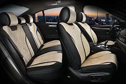 Авточохли для сидінь Алькантара Екошкіра Elegant Torino комплект Бежеві (700 124)