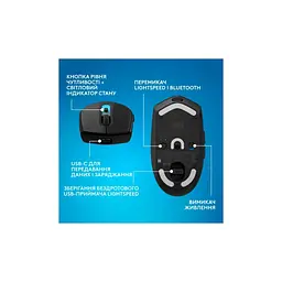 Мишка Logitech G305 X Superlight Wireless Black (910-007739) - мініатюра 11