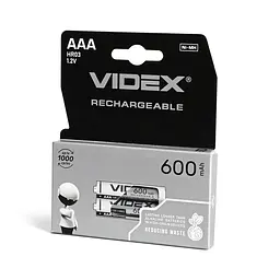 Акумулятори Videx HR03/AAA 600mAh double blister/2шт VIDEX (23334-000)