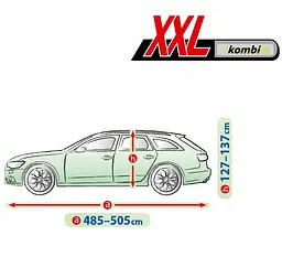 Тент автомобільний для Хечбека Універсала XXL 505 х 148 x 137 см Membrane Garage (5-4730-248-3050) - мініатюра 2