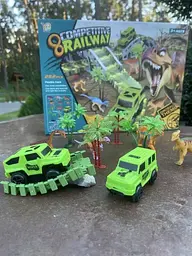 Гнучкий автомобільний трек із динозаврами Dinosaur 192 - мініатюра 2
