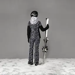 Штани CMP Womens' Clima Protect Stretch Ski Trousers with Geometric Print L White/Black (1097-31W0046-15ZH 42) - мініатюра 5