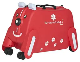 Дитяча валіза маленька S Snowball 73102 Цуценя поліпропілен Червоний