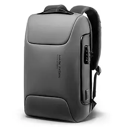 Рюкзак міський Mark Ryden 9116 21л з кодовим замком і USB Gray (17584)