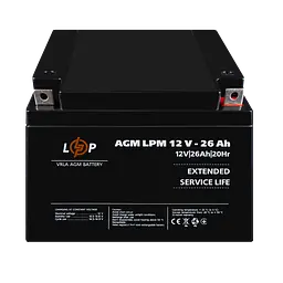 Акумулятор AGM LPM 12V - 26 Ah - мініатюра 2