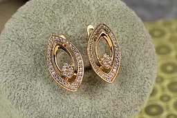 Сережки Xuping Jewelry Амаретто 2 см золотисті