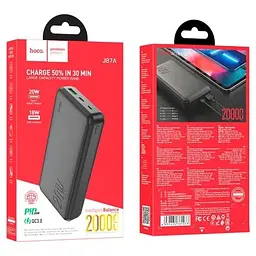 Універсальна мобільна батарея 20000 mAh, J87A "Tacker", Black, 20 Вт Hoco teh0027636 - мініатюра 6