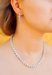 Комплект Кольє і сережки Xuping Jewelry Ребека сріблястий