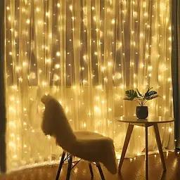 Гірлянда-завіса Зоряний дощ на сонячній батареї, 2м, 190 LED, теплий білий (234576887_298)