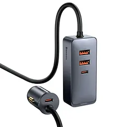 Автомобільний зарядний пристрій Baseus Share Together Car Charger 120W 2x USB-A/2x USB Type-C сірий (CCBT-A0G - мініатюра 2