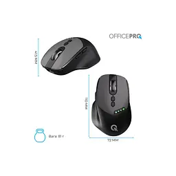 Мишка OfficePro M520B Wireless/Bluetooth Black (M520B) - мініатюра 12