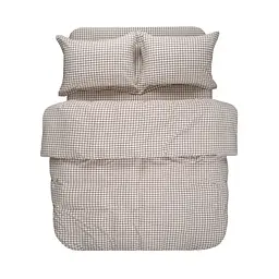 Постільна білизна Lotus Home - Checked Gingham кавовий сімейний