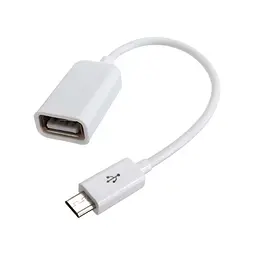 Кабель-перехідник Lapara OTG USB2.0 AF - MicroUSB довжина 0.16 м білий
