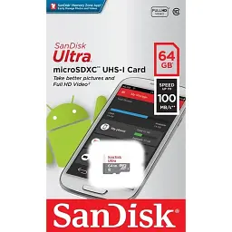 Карта пам'яті SanDisk Ultra 64Gb class 10 SDSQUNR-064G-GN3MN - мініатюра 2