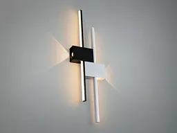 Бра настінне LED Diasha 1562/600BK+WH, 15W, 4100K, чорний+білий, металевий каркас, лофт стиль