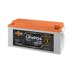 Акумулятор LP LiFePO4 51,2V - 32 Ah (1638Wh) (BMS 64A/32А) пластик LCD Smart BT - мініатюра 2
