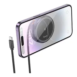 Бездротовий зарядний пристрій Hoco CQ18 2-in-1 15W MagSafe 7.5W Grey (36162_3606816) - мініатюра 4