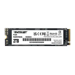 Накопичувач SSD M.2 Patriot P320 2TB NVMe 2280 Gen3. 0 x4 3D TLC