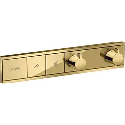 Термостат для душу Hansgrohe RainSelect прихованого монтажа на 2 споживача polished gold optic 15380990