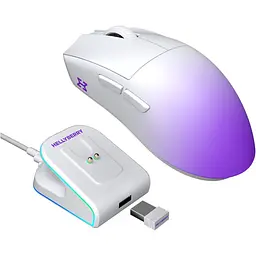 Миша Hellyberry HM47 Pro Wireless White/Violet (HM47PRO_white_violet) - мініатюра 8