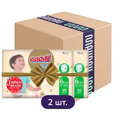 Упаковка трусиків-підгузків для дітей Goo.N Premium Soft розмір 6 (XXL) 15-25 кг 120 шт. (60 шт. х 2 шт.)