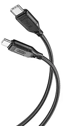 USB Кабель XO NB-Q236B Type-C-Type-C Braided 60W 5A 1.0m Чорний