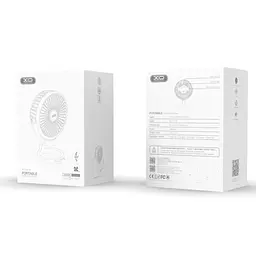 Вентилятор XO MF78 4-inch desktop/bracket adjustable angle fan 1200mAh білий - мініатюра 5