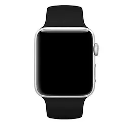 Силіконовий ремінець Watchbands для Apple Watch 42mm Розмір ML чорний (WB101BLACK) - мініатюра 3