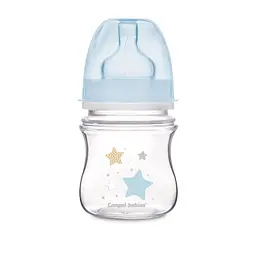 Пляшка з широким отвором антиколікова "Newborn baby" 120 мл Сині зірки