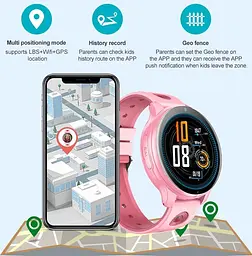 Розумний дитячий смарт годинник Lemfo D40 з GPS трекером, 4G сім картою, відеодзвінками, прослушкою, Wi-Fi, геозоною, кнопкою SOS  Синій - мініатюра 13