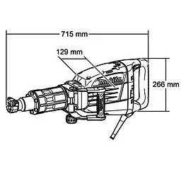 Молоток відбійний Makita HM1307C 1510 Вт - мініатюра 3