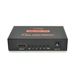 Активний HDMI сплитер Voltronic 1 => 4 порта, 1080р, 1,4 версія, DC5V/2A, Box - мініатюра 2