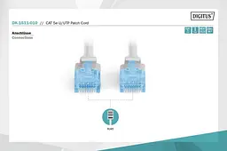 Патч-корд Assmann CAT 5e U-UTP, Cu, PVC AWG 26/7, 1 м DK-1511-010 Gray - мініатюра 2