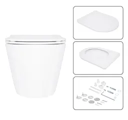Набір Qtap Nest 4 в 1 підвісний унітаз Swan Ultra Quiet 520x360x320 + комплект інсталяції QT16335180W48188 - мініатюра 7