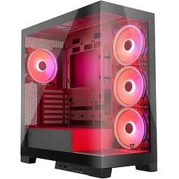 Корпус Modecom VOLCANO SPACE APEX ARGB 4x140mm fans MIDI USB 3.0x2+TYPE-C BLACK без БЖ ATX