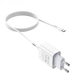 Зарядний пристрій HOCO C81A Asombroso два USB-порти Type-C зі знімним кабелем Білий - мініатюра 7