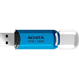 USB флеш накопичувач ADATA 32GB C906 Blue USB 2.0 (AC906-32G-RWB) - мініатюра 2