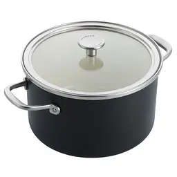 Каструля з кришкою KitchenAid Steel Core, 24 см, 6 л, матовий чорний