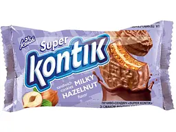 Печиво-сендвіч КОНТІ "Super Kontik" зі смаком фундука молочний 90г
