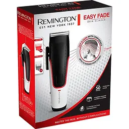 Машинка для стриження Remington E51 Easy Fade Hair Clipper чорно-біла (HC500) - мініатюра 3