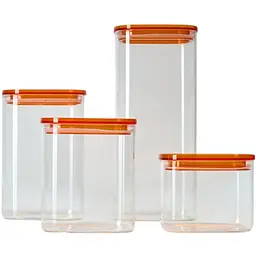 Ємність для зберігання MBM HOME 2 л прозора (KP-145 XL T/ORANGE) - мініатюра 4