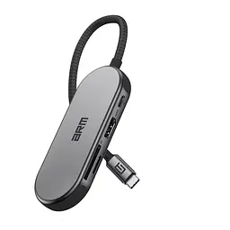 Хаб USB-C ArmorStandart Type-C to HD4K+PD+3USB+TF/SDcard Grey (ARM69366) - мініатюра 3