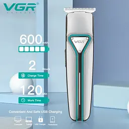 Машинка для стрижки волосся VGR V-008 акумуляторний 3 насадки - мініатюра 5