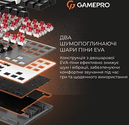 Механічна ігрова клавіатура GamePro MK-124-G Genesis Joker Pro Outemu Red Switch Wireless/Bluetooth/USB - мініатюра 9