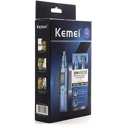 Тример для стрижки волосся носа вух брів Kemei Km-199 2 в 1 - мініатюра 3
